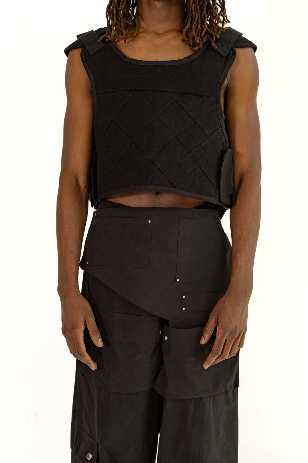 Woven Moto Vest