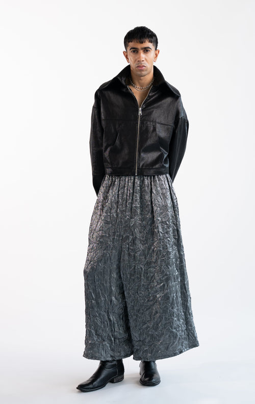 Black Shell Shock Cropped Car Jacket