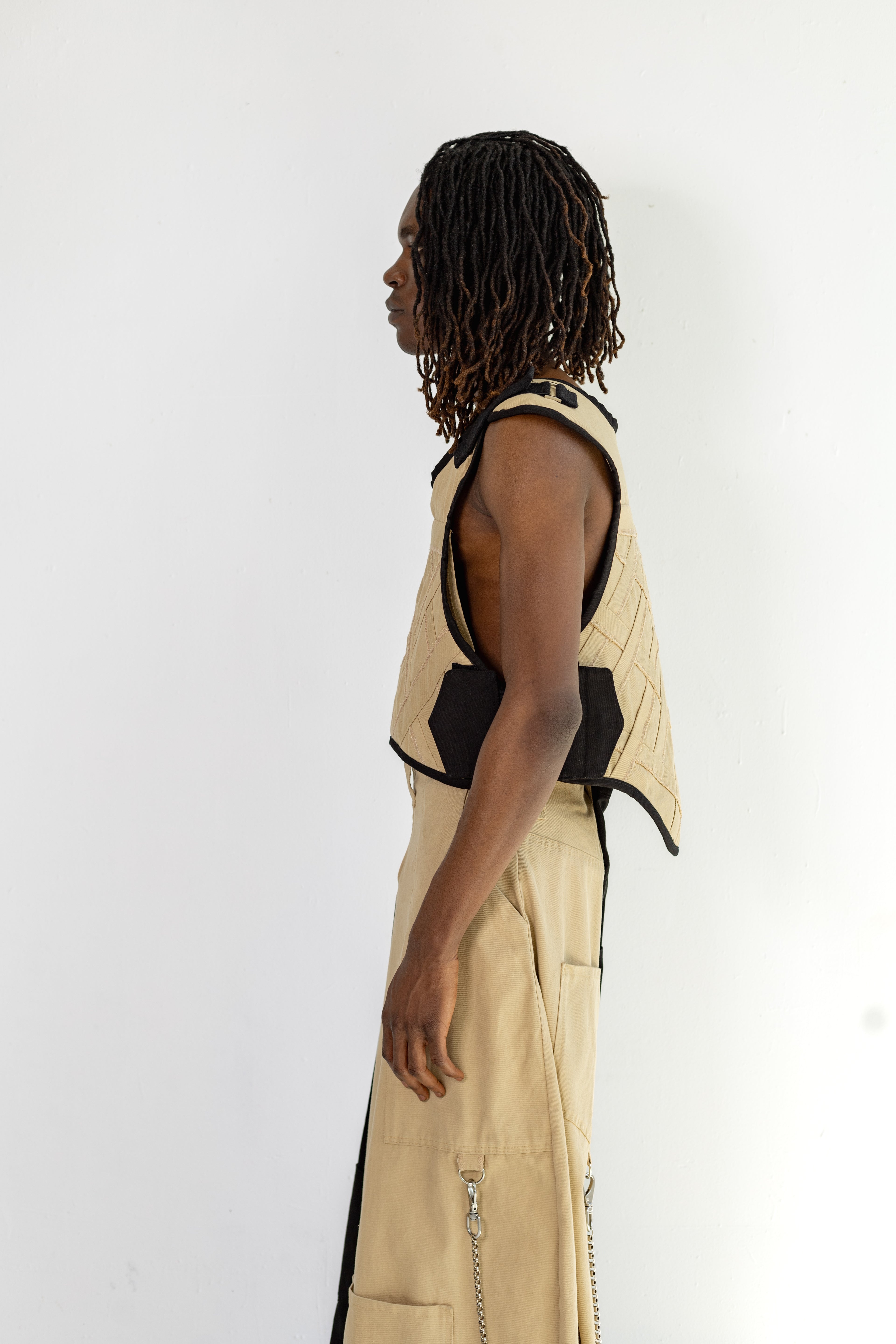 Woven Moto Vest