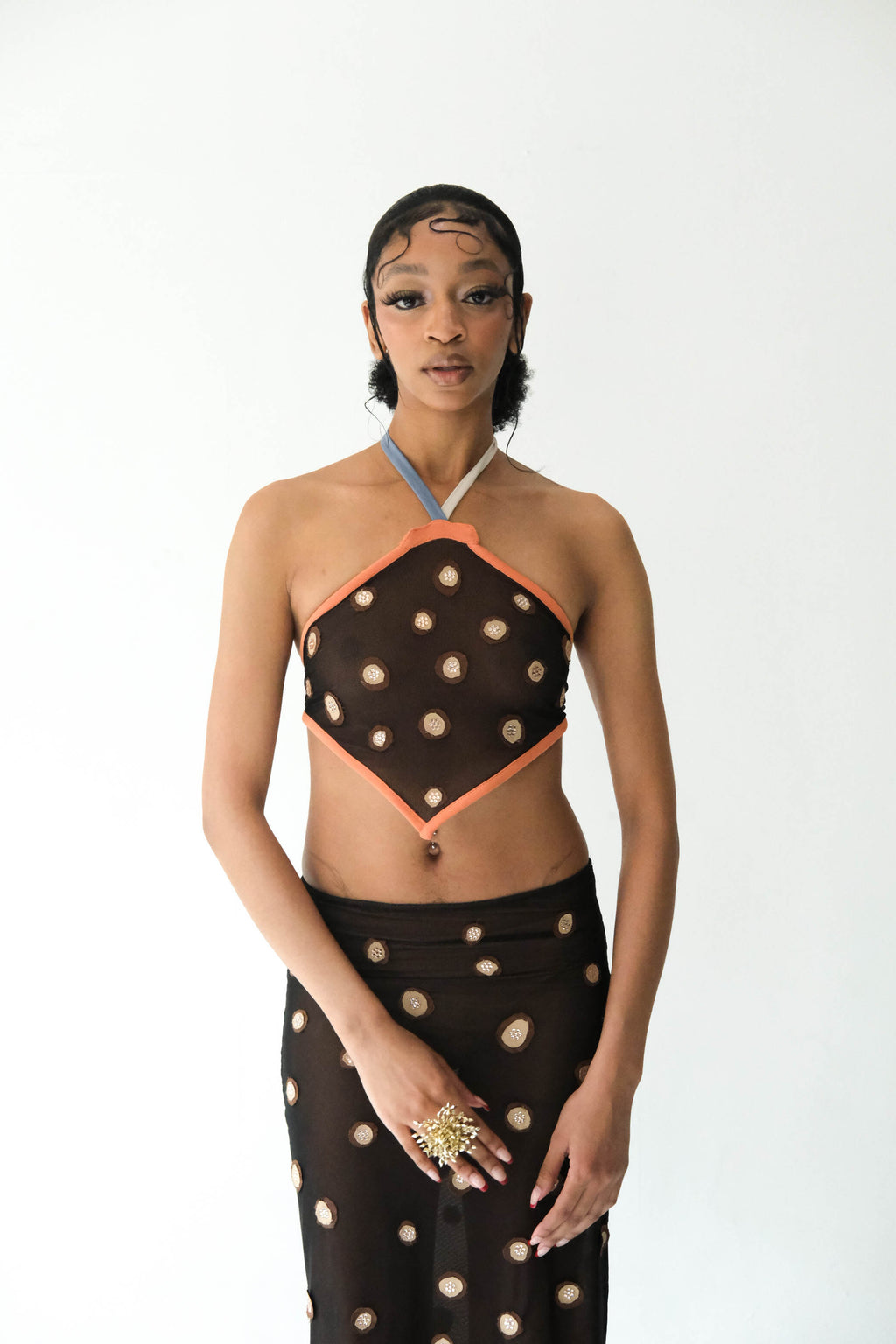 Leopard Mesh Two-Piece Set