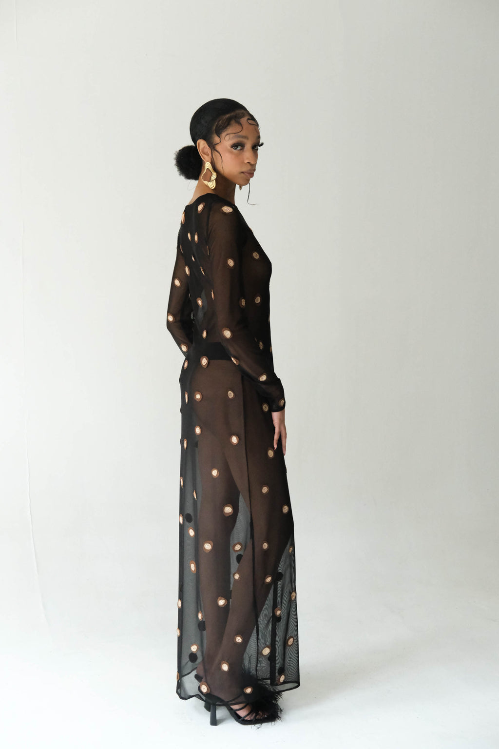 Leopard Motif Maxi Gown