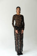 Leopard Motif Maxi Gown
