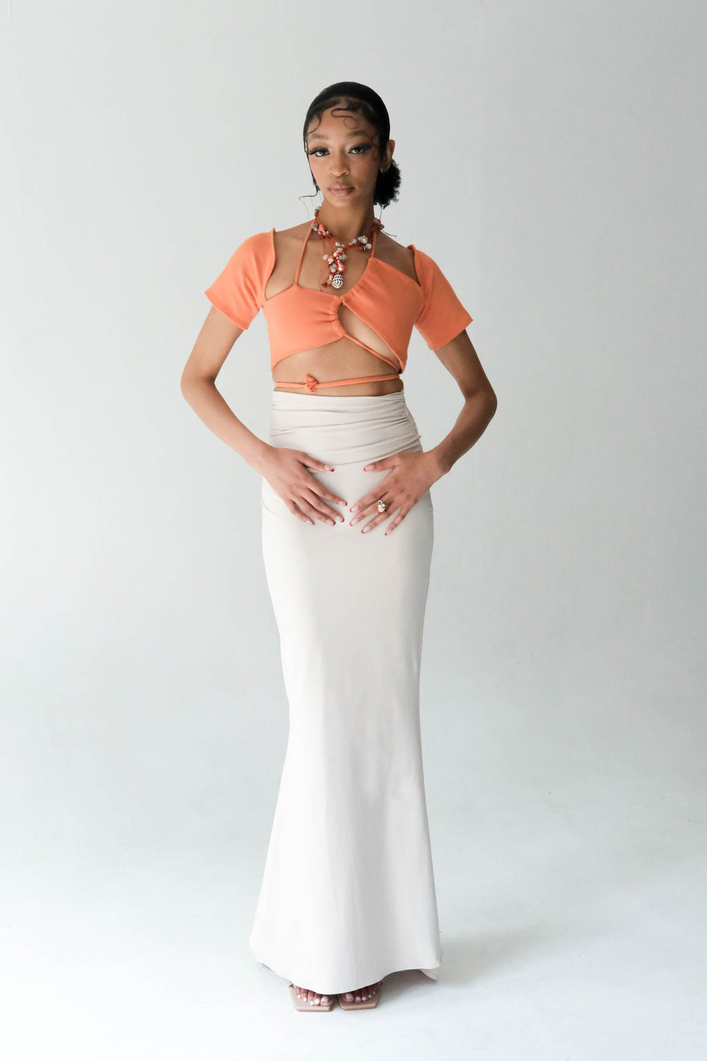 Fluted Column Mermaid Skirt