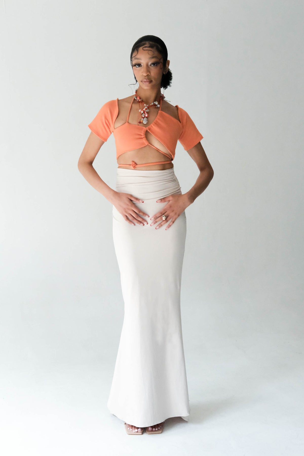 Fluted Column Mermaid Skirt