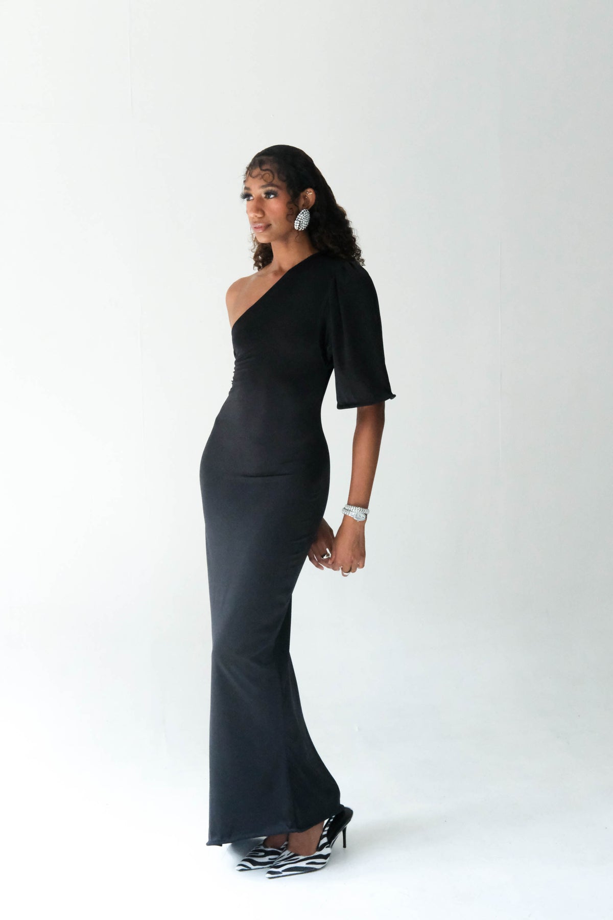 Asymmetric Goddess Gown