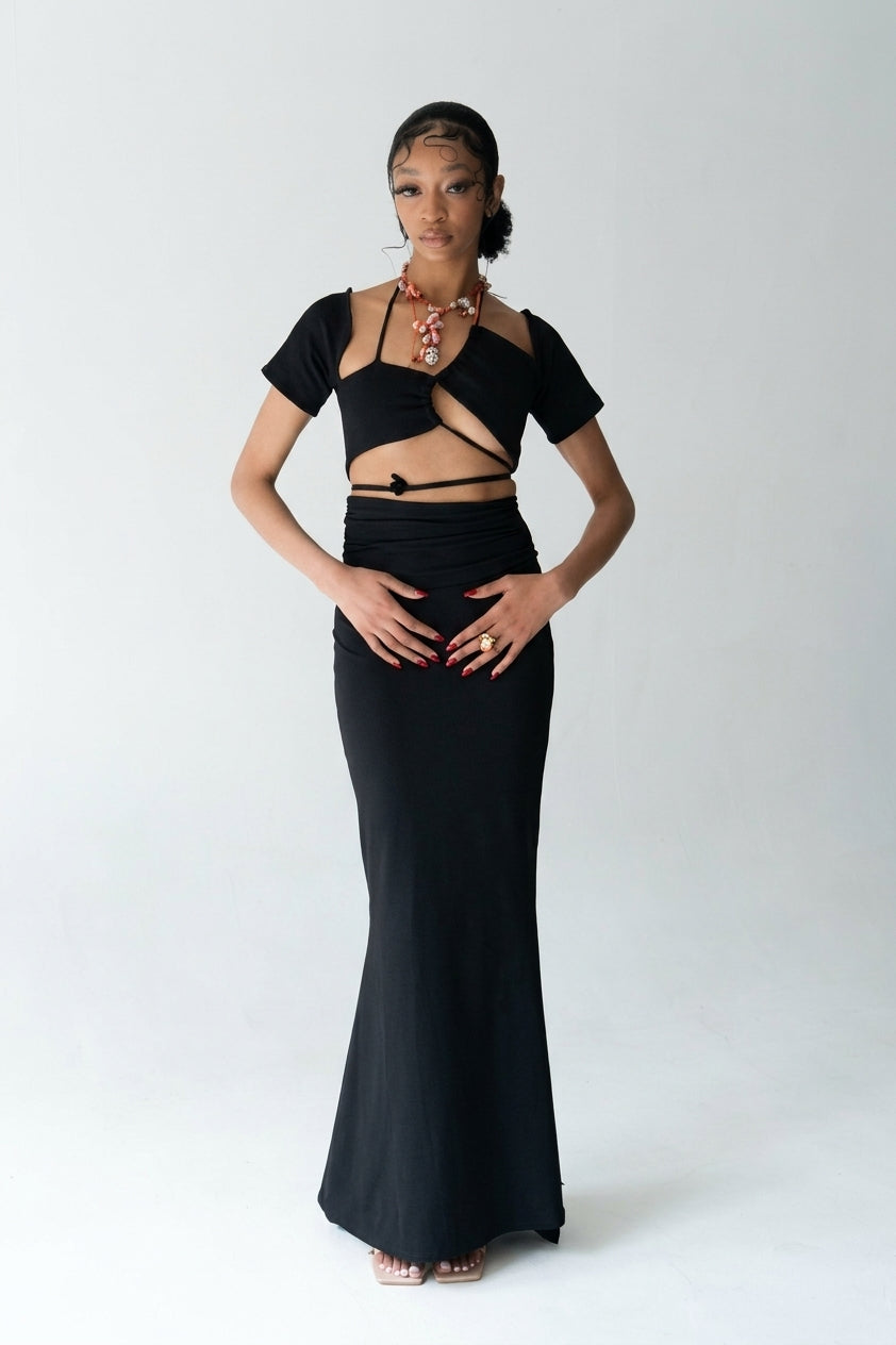 Fluted Column Mermaid Skirt