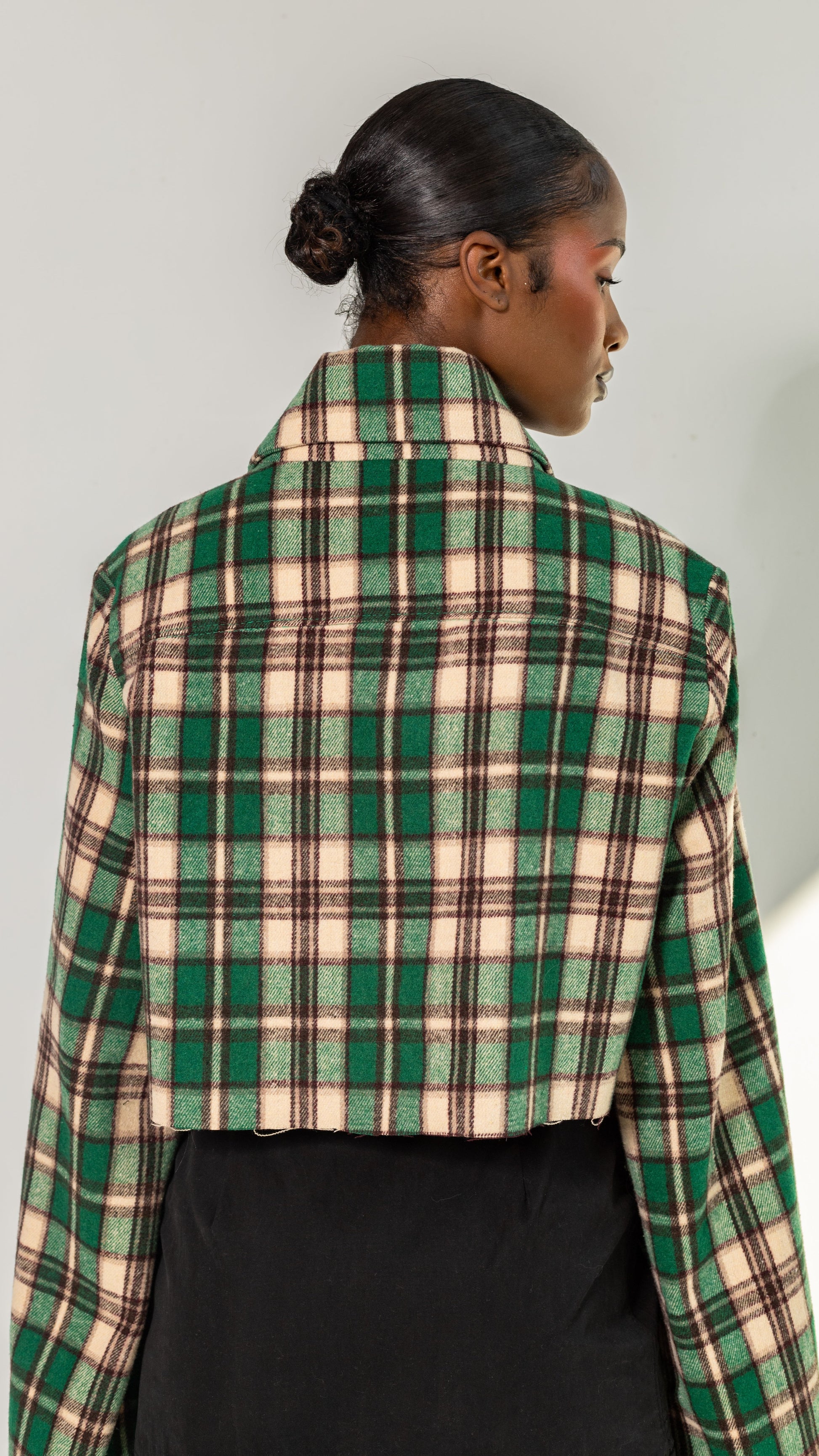 Cropped Oversized Flannel Jacket image 2